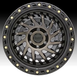 Black Rhino Shredder Matte Black Machined Dark Tint Custom Truck Wheels 3